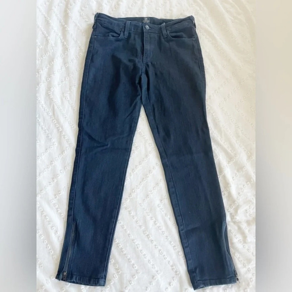 Just Black Zipper Ankle Stretch Super Skinny Zipper size 28 - Picture 1 of 6